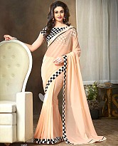 Georgette Embroidered Saree with Banglori Slik Blouse