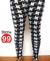 Stretchable Ankle Zipper Printed Legging