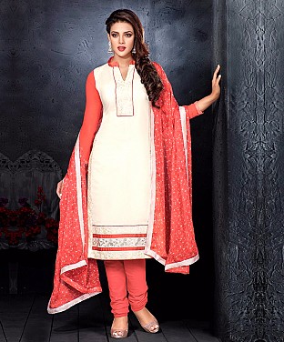 Chanderi Cotton Embroidered Salwar Suit @ Rs744.00