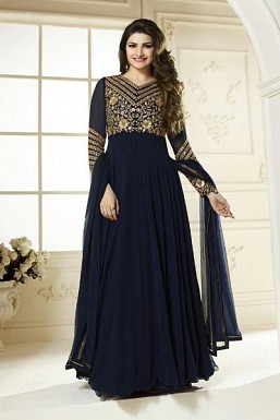 Stunning Blue Georgette Semi-Stitched Salwar suit @ Rs1854.00