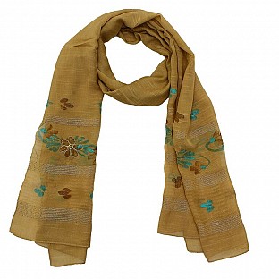 Viscose Embroidered Beige Scarf @ Rs217.00