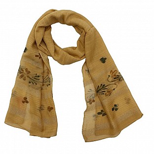 Viscose Embroidered Beige Scarf @ Rs217.00