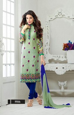 designer green colour salwar suit @ Rs1482.00