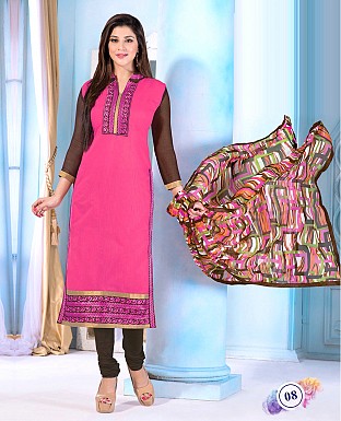 Chanderi Cotton Embroidered Salwar Suit @ Rs823.00