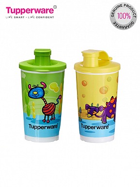 Tupperware Printed Tumbler With Sipper Seal 350 ml Water Bottles @ Rs538.00