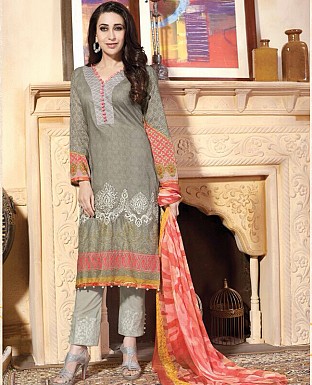 Embroidered Karachi Style Semi Lawn Suit @ Rs2059.00