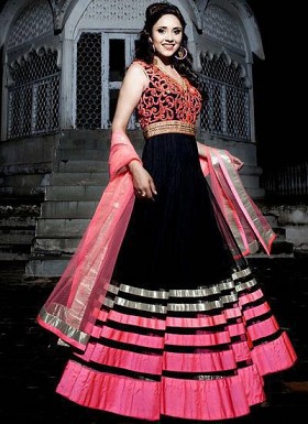 Lady Fashion Villa black designer salwar suit @ Rs1051.00