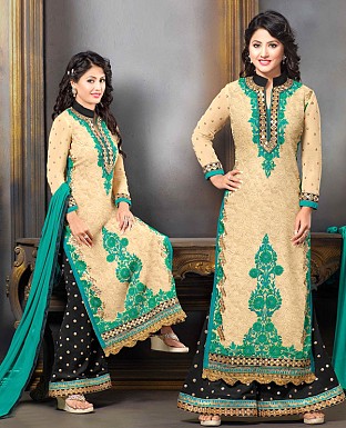 Designer Georgette with Heavy Embroidery Suit @ Rs1853.00