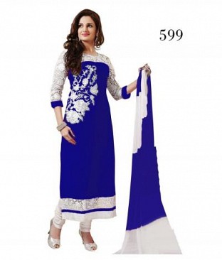 Lady Fashion Villa blue designer salwar suit @ Rs742.00