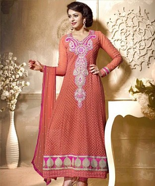 60 Gram Georgette Anarkali Semi Stitched Salwar Suit @ Rs1750.00