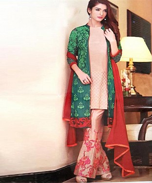 Thankar Georgette Embroidered Designer Pink Straight Suits @ Rs2224.00
