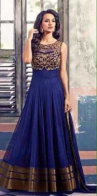 Lady Fashion Villa blue designer salwar suit @ Rs1050.00