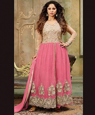 New Attractive Pink Anarkali Suit @ Rs2100.00