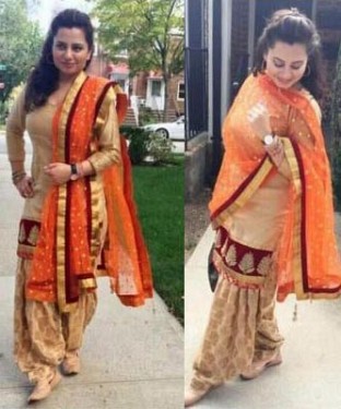 Lady Fashion Villa orange designer salwar suit @ Rs1076.00
