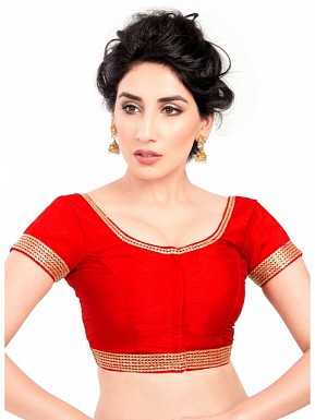 Red Designer Blouse Material @ Rs371.00