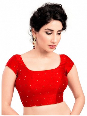 Red Designer Blouse Material @ Rs371.00
