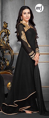 Karishma Black Plazo Style Anarkali Salwar Suit @ Rs1724.00
