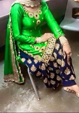 Ladli Green And Blue Punjabi Suit @ Rs679.00
