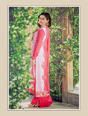 THANKAR PINK GEORGETTE PARTY WEAR STRAIGHT SUIT @ Rs1668.00