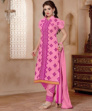 NEW ARRIVAL PINK STRAIGHT SUIT @ Rs926.00