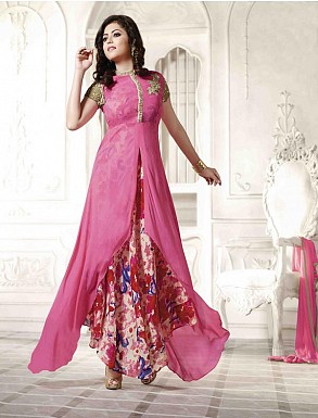 New Attractive Pink Anarkali Suit @ Rs1791.00