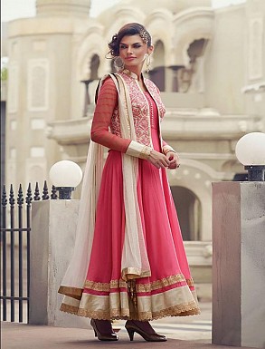 New Attractive Pink Anarkali Suit @ Rs3027.00