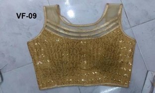 Panchi Golden Banglori Silk Embroidered Stitched Blouse @ Rs607.00