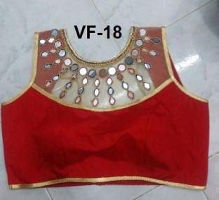 Panchi Red Banglori Silk Embroidered Stitched Blouse @ Rs607.00