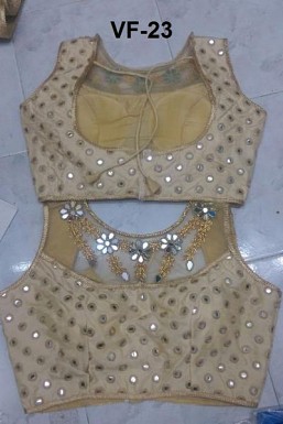 Panchi Golden Banglori Silk Embroidered Stitched Blouse @ Rs829.00