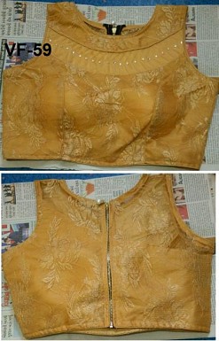 Panchi Golden Banglori Silk Printed Stitched Blouse @ Rs643.00