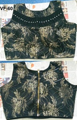 Panchi Black Banglori Silk Printed Stitched Blouse @ Rs643.00