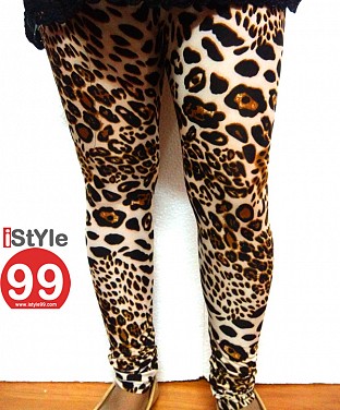 High-end European Stretchable Cheetah Print Leggings-Multi @ Rs464.00