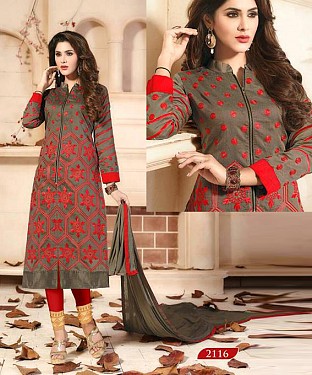 Embroidered Chanderi Cotton Salwar Suit @ Rs1029.00