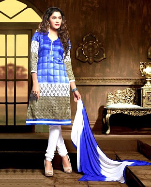 Embroidery Bhagalpuri Silk Salwar Suit with Dupatta @ Rs399.00