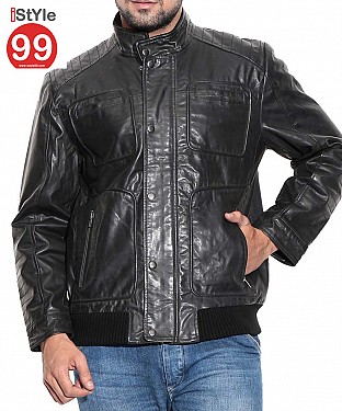 Customize Black Leather Jacket @ Rs6591.00
