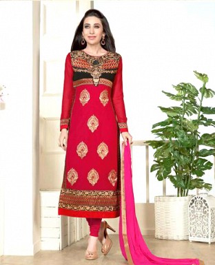 Heavy Embroidery Designer Georgette Suit with Duppta @ Rs1853.00