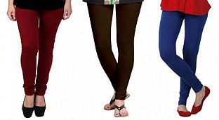 Cotton Brown,Dark Brown and Royal Blue Color Leggings Combo @ Rs617.00