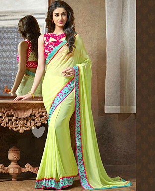 Georgette Embroidered Saree with Banglori Slik Blouse @ Rs1803.00
