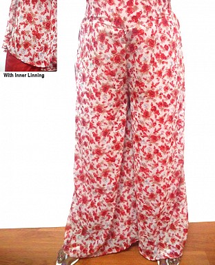 Printed Georgette Palazzo With Lining @ Rs250.00