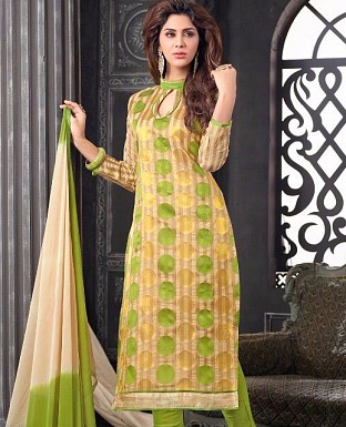 Charming Look Banarasi jacquard Designer Suit @ Rs685.00
