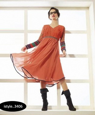 Indo Western Georgette Dress @ Rs1338.00