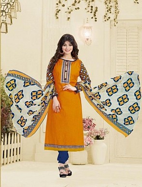 Designer unstitched Lawn cotton embroidered straight suit @ Rs1175.00