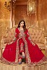Red Semi Stitched Net Anarkali Salwar Suit- salwar suits for women, Buy salwar suits for women Online, dress materials for women, anarkali suits, Buy anarkali suits,  online Sabse Sasta in India -  for  - 10230/20160615
