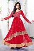 Red Semi Stitched Net Anarkali Salwar Suit- salwar suits for women, Buy salwar suits for women Online, dress materials for women, anarkali suits, Buy anarkali suits,  online Sabse Sasta in India -  for  - 10235/20160615
