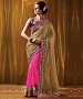 Beautiful Pink and goldEmbroidery Georgette Saree @ 43% OFF Rs 1051.00 Only FREE Shipping + Extra Discount - Partywear Saree, Buy Partywear Saree Online, Georgette Saree, Deginer Saree, Buy Deginer Saree,  online Sabse Sasta in India - Sarees for Women - 8134/20160328