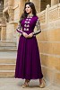 Purple Stunning Semi Stitched Faux Georgette Salwar Suit- salwar suits for women, Buy salwar suits for women Online, dress materials for women, anarkali suits, Buy anarkali suits,  online Sabse Sasta in India - Salwar Suit for Women - 10255/20160616