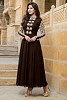 Brown Stunning Semi Stitched Faux Georgette Salwar Suit- salwar suits for women, Buy salwar suits for women Online, dress materials for women, anarkali suits, Buy anarkali suits,  online Sabse Sasta in India -  for  - 10256/20160616