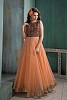 Peach Net Semi-stitched anarkali suit- salwar suits for women, Buy salwar suits for women Online, dress materials for women, anarkali suits, Buy anarkali suits,  online Sabse Sasta in India -  for  - 10283/20160616