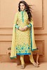 Yellow Georgette Semi-stiched Suit- salwar suits for women, Buy salwar suits for women Online, dress materials for women, anarkali suits, Buy anarkali suits,  online Sabse Sasta in India - Salwar Suit for Women - 10306/20160616