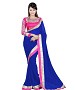 Beautiful Blue Embroidery Chiffon Saree @ 50% OFF Rs 656.00 Only FREE Shipping + Extra Discount - Partywear Saree, Buy Partywear Saree Online, Chiffon saree, Deginer Saree, Buy Deginer Saree,  online Sabse Sasta in India - Sarees for Women - 8035/20160328